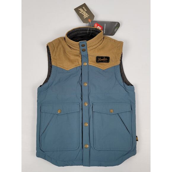 Howler Other - NWT Howler Bros‎ Kid Youth Medium Rounder Vest 3502 Blue British Khaki Corduroy